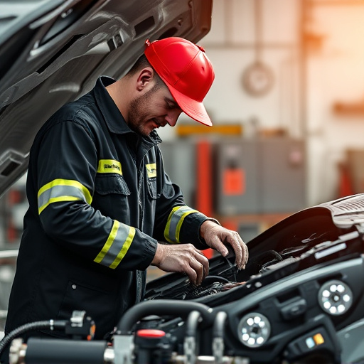 auto technician working