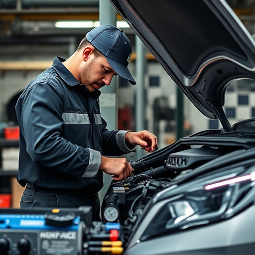 auto technician working