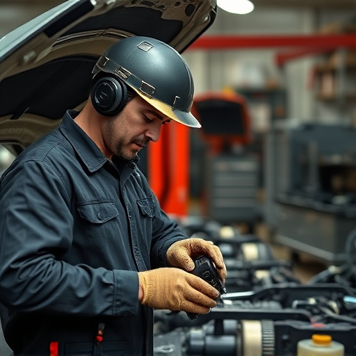 auto technician working