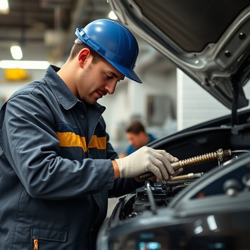 auto technician working