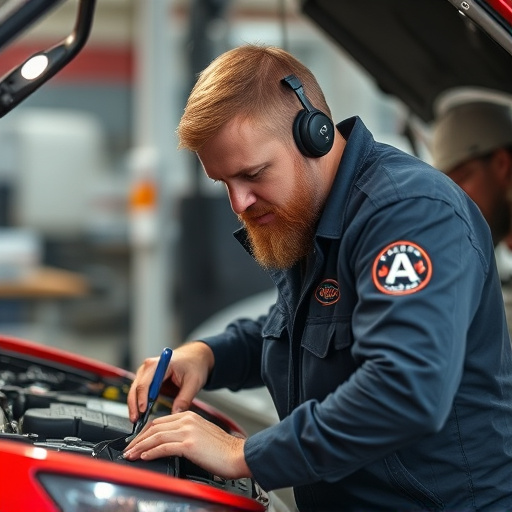 auto technician working