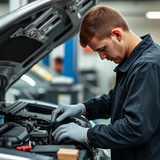 auto technician working