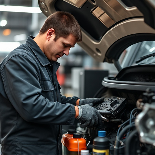 auto technician working