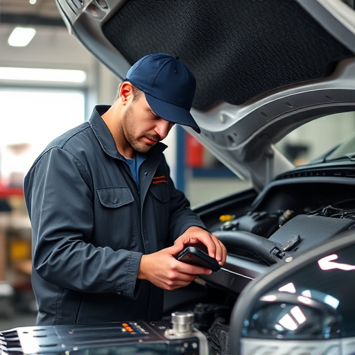 auto technician working
