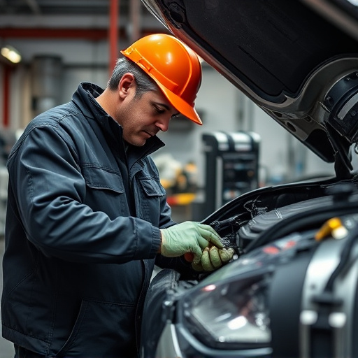 auto technician working