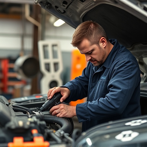 auto technician working