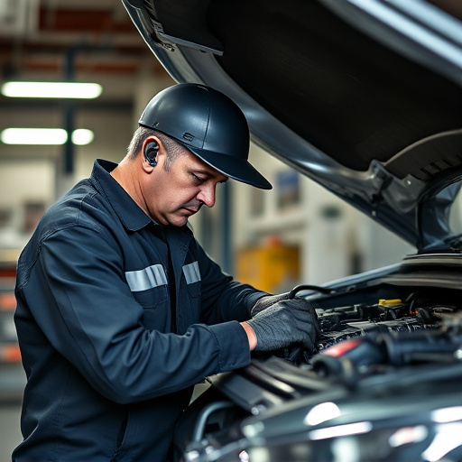 auto technician working