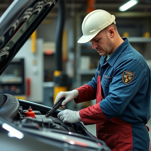 auto technician working