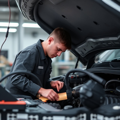 auto technician working