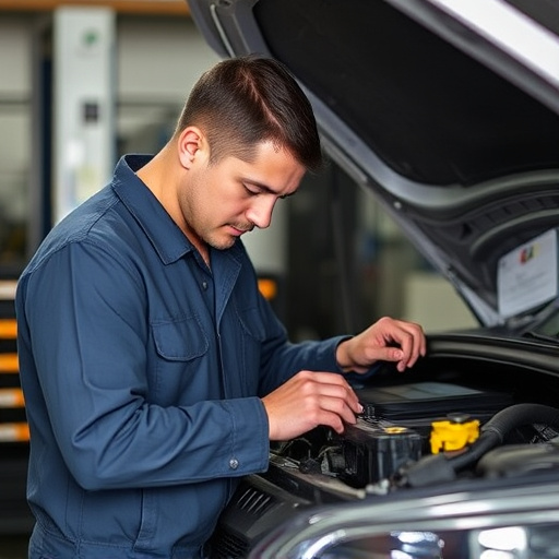 auto technician working