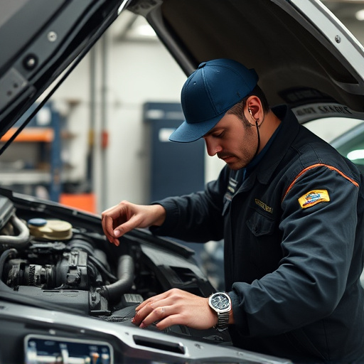 auto technician working