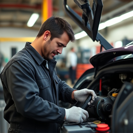 auto technician working