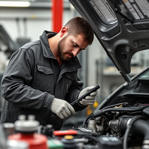 auto technician working