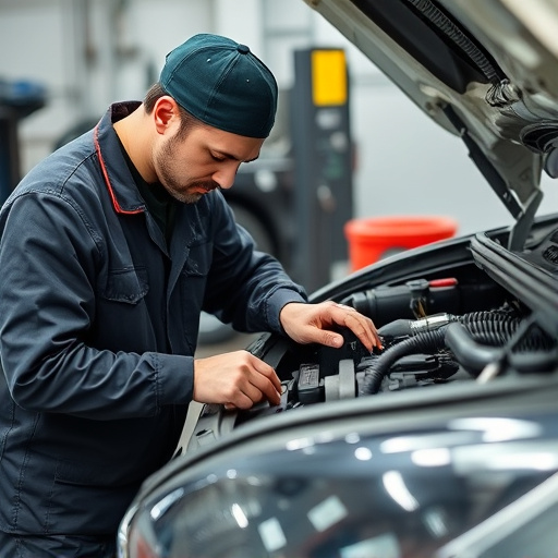 auto technician working
