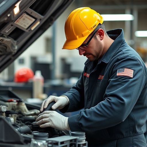 auto technician working