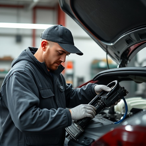auto technician working