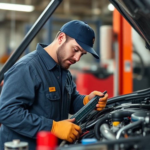 auto technician working