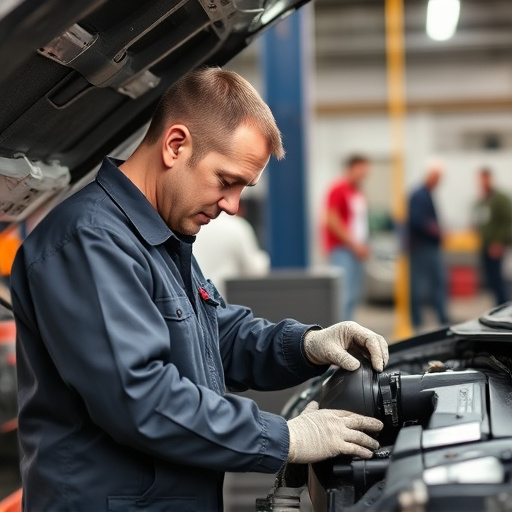 auto technician working