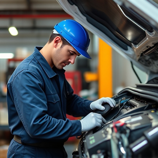 auto technician working