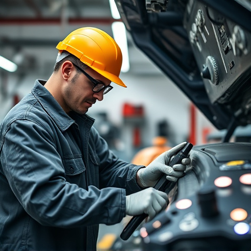 auto technician working