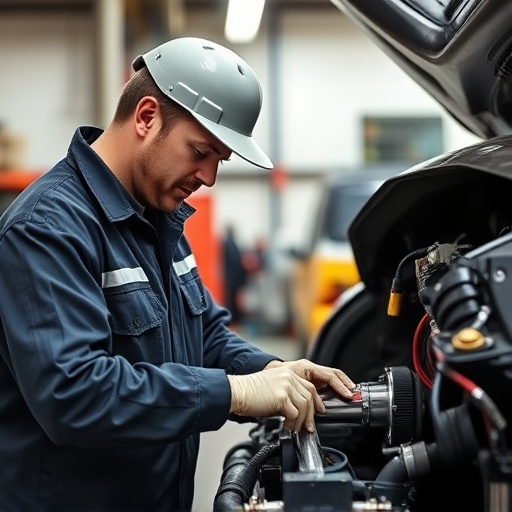 auto technician working