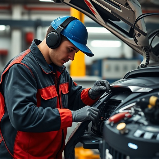 auto technician working