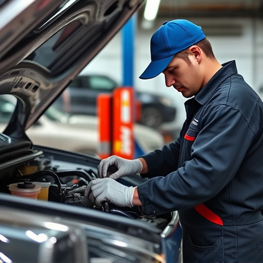 auto technician working