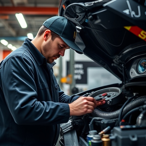 auto technician working