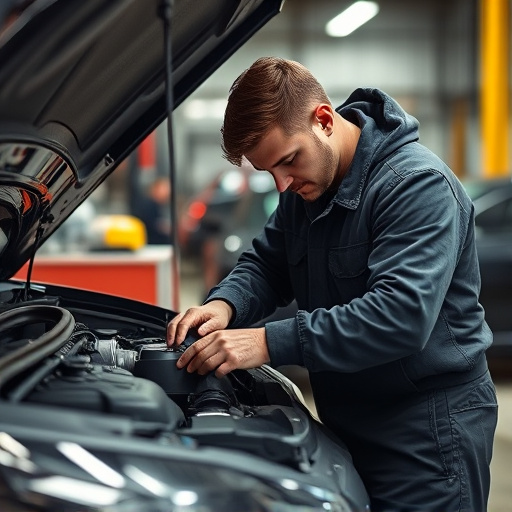 auto technician working