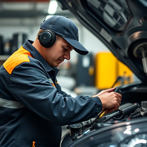 auto technician working