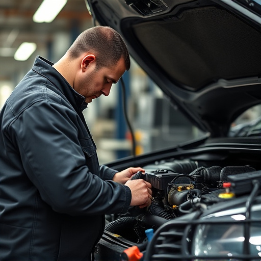 auto technician working