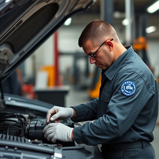 auto technician working