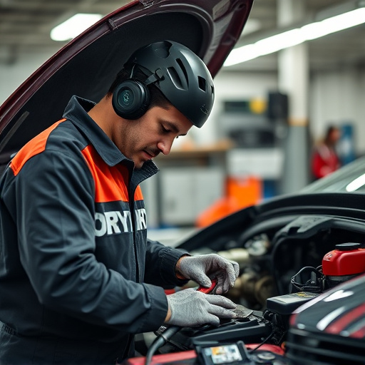 auto technician working