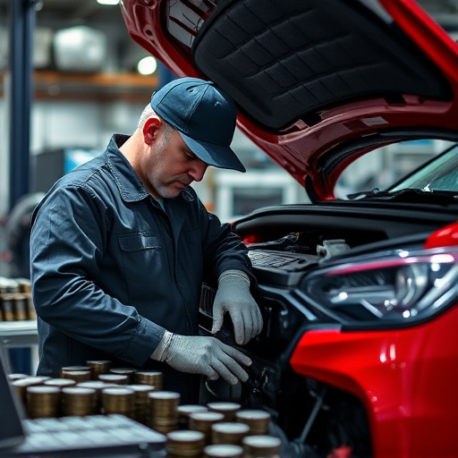 auto technician working