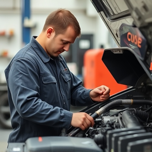 auto technician working