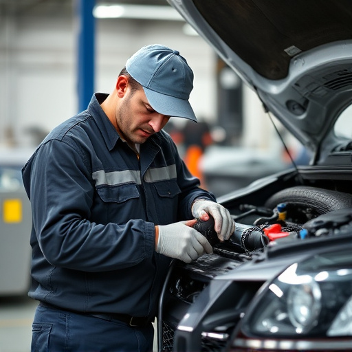 auto technician working