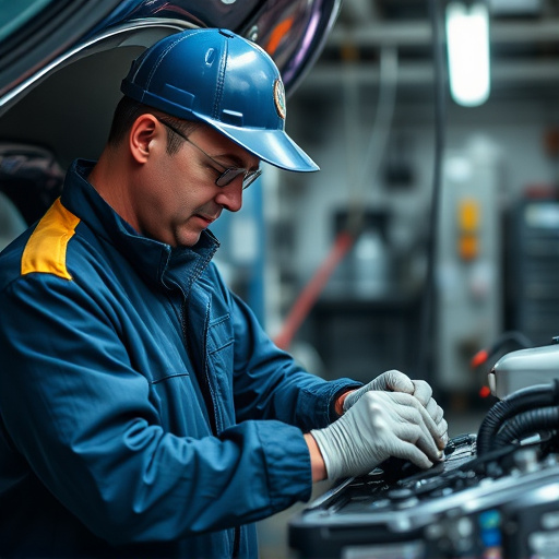 auto technician working