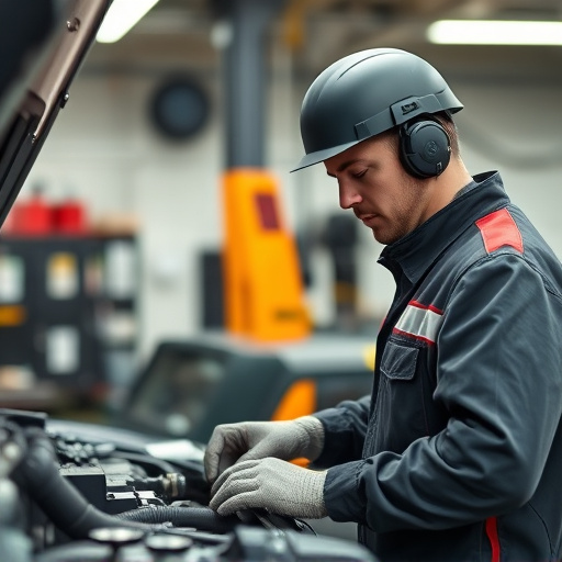 auto technician working