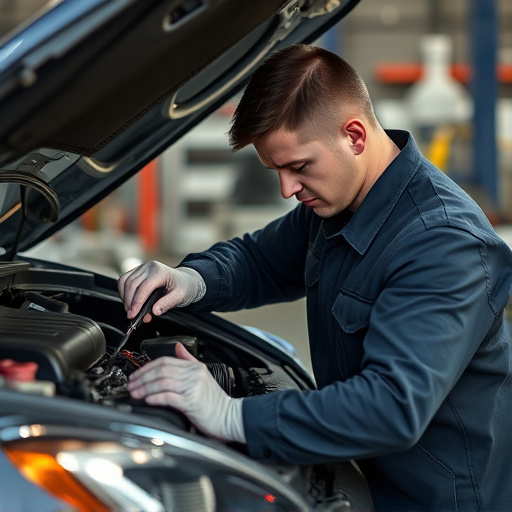 auto technician working