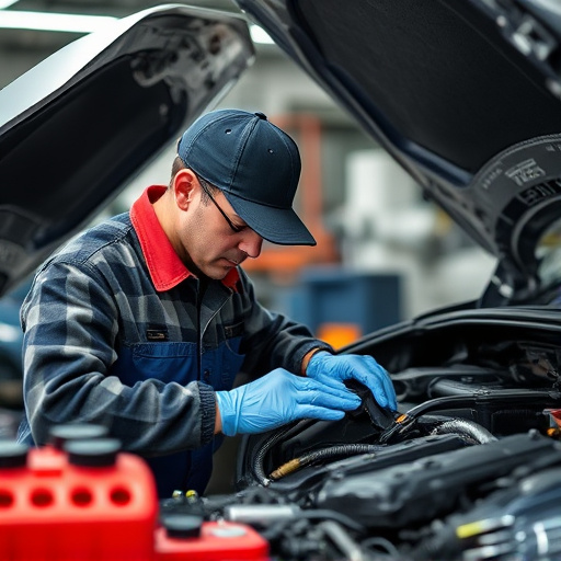 auto technician working