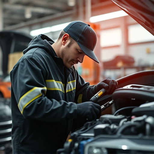 auto technician working