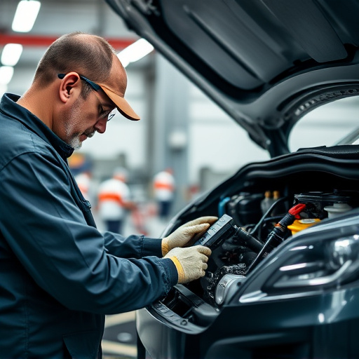 auto technician working