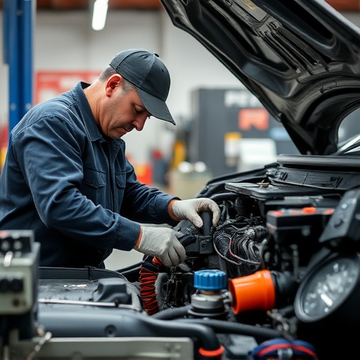 auto technician working