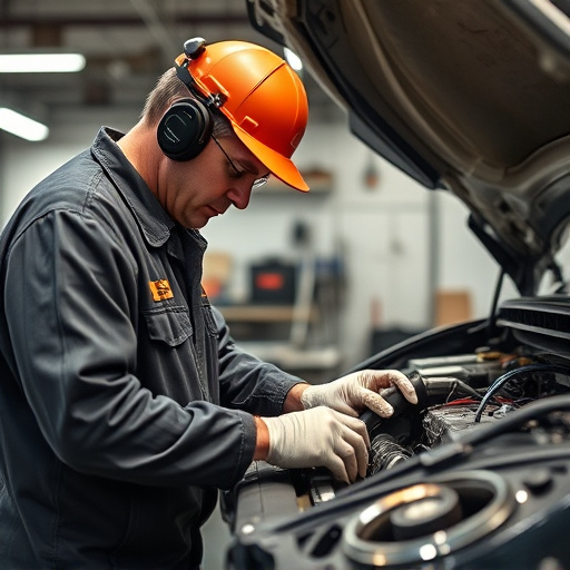 auto technician working