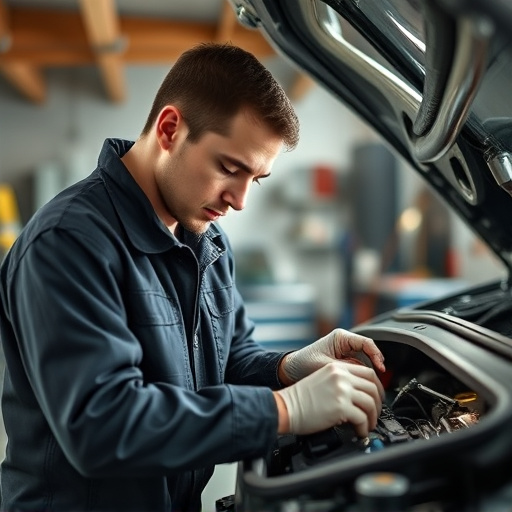 auto technician working