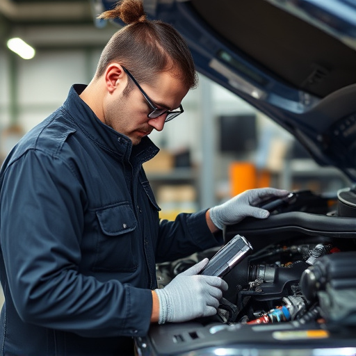 auto technician working