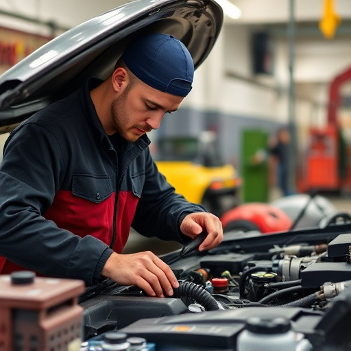 auto technician working