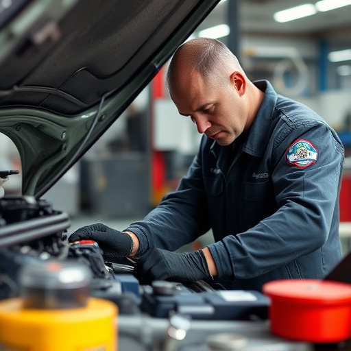 auto technician working