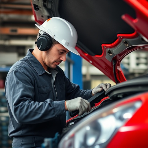 auto technician working