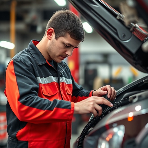 auto technician working